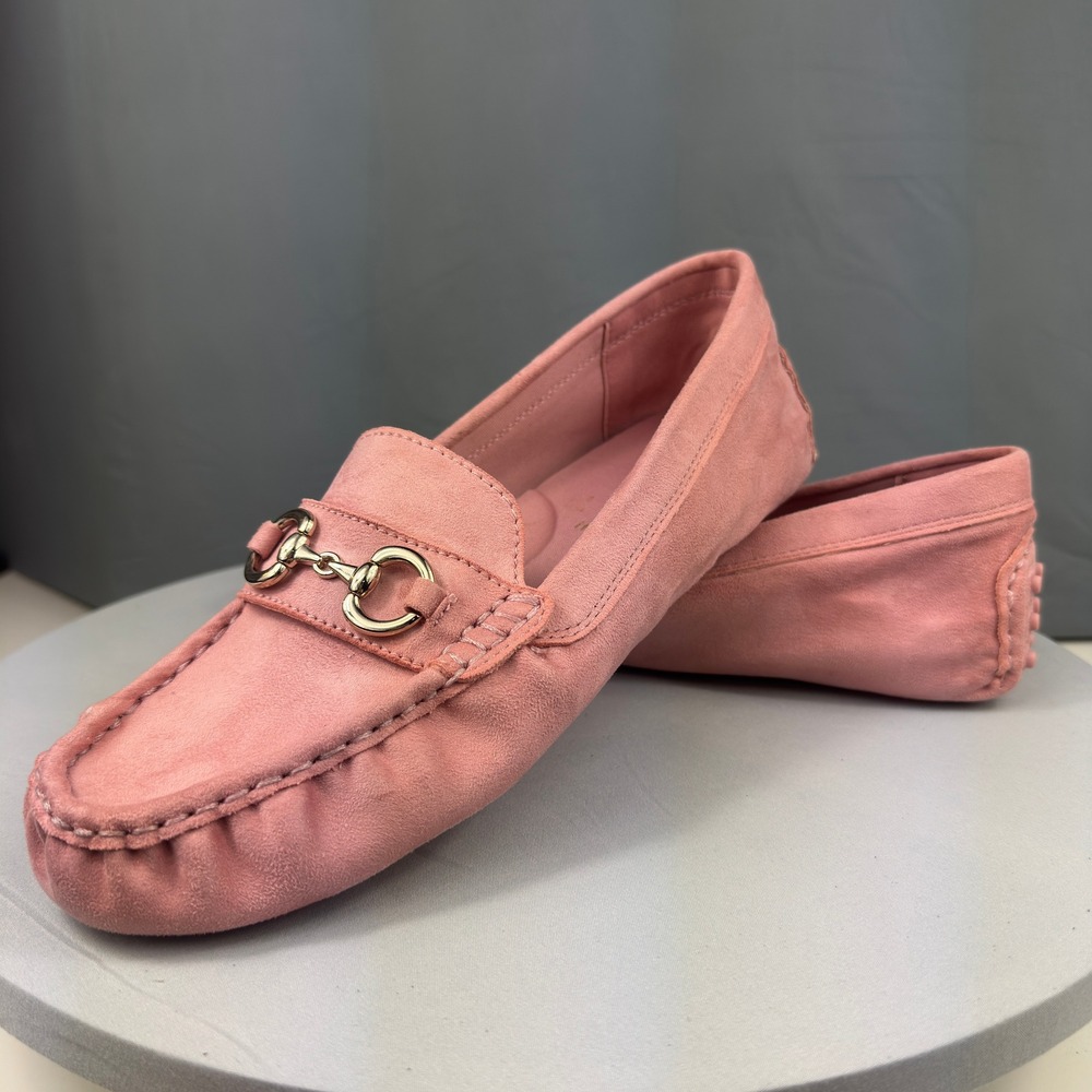 Anne Klein Chrystie Womens Size 10M Pink Slip On Loafers Moccasin Driver Shoes